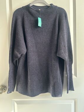 Maurices Blue Ribbed V-Neck Sweater
